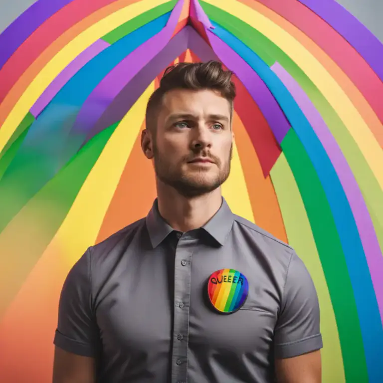Visual representation of "queer" - A person who identifies as not being straight or who is not heterosexual