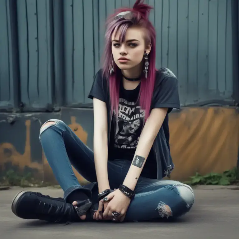 Visual representation of "punk" - Of or related to punk or punk rock
