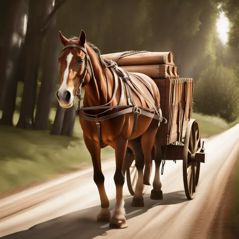 Visual representation of "roadster" - A horse for riding or driving along a road