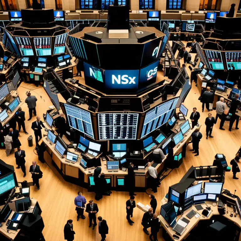Visual representation of "exchange" - A place where shares, currency, etc. are bought and sold.