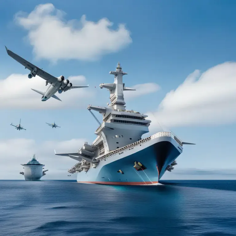 Visual representation of "carrier" - A large ship for transporting aircraft