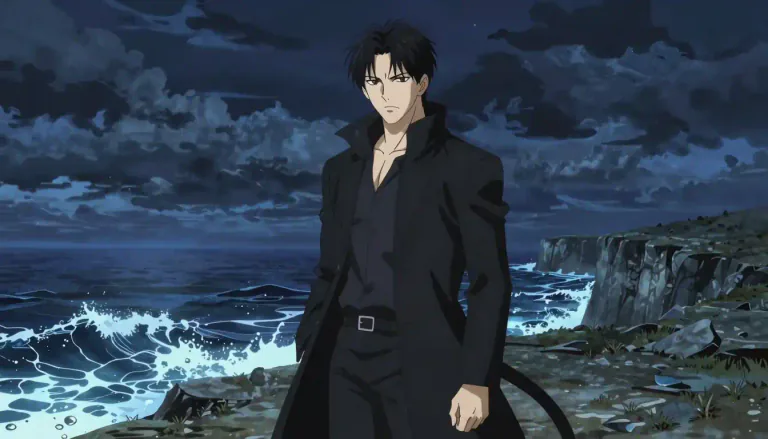 Visual representation of "byronic" - Related to or like the English poet Lord Byron or the characters in his poems. Usually means a man who is moody, mysterious, and attractive in a dark way.