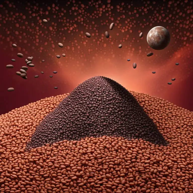 Visual representation of "a hill of beans" - Something of little or no value or importance.