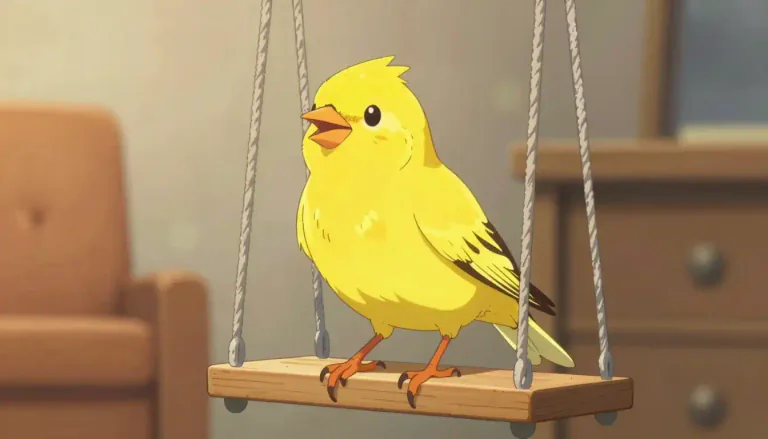 Visual representation of "canary" - A small bright-yellow bird that is often kept as a pet.