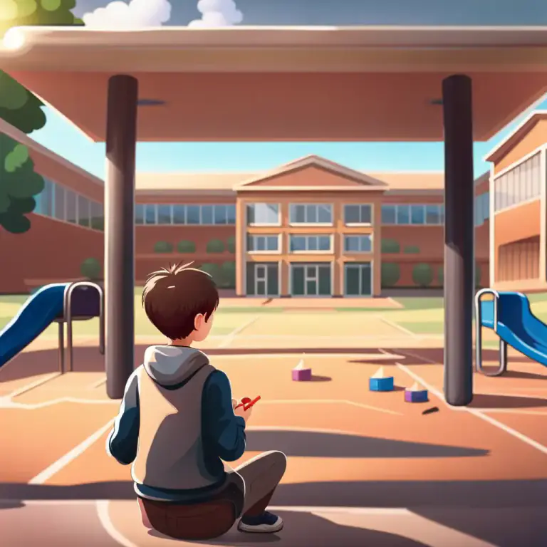 Visual representation of "truant" - To stay away from school without permission.