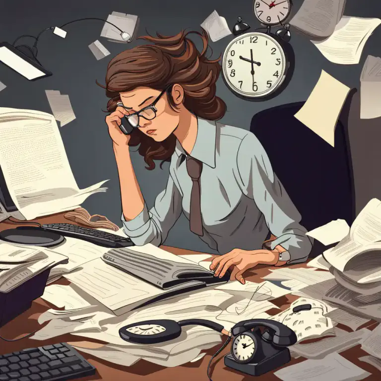 Visual representation of "be up to your eyes in something" - To be very busy with something
