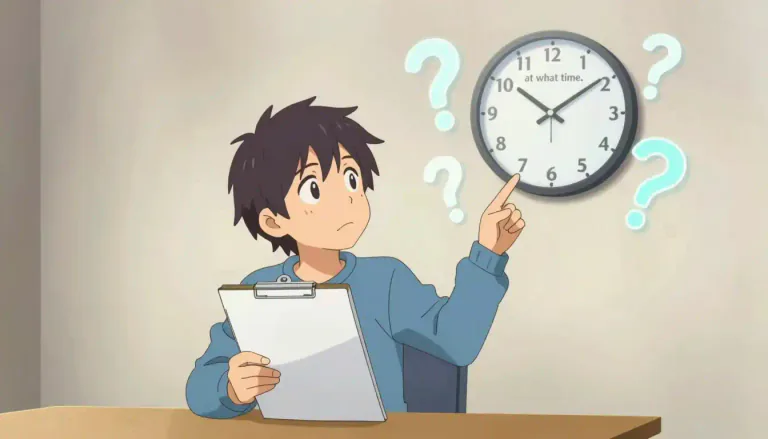 Visual representation of "when" - at what time