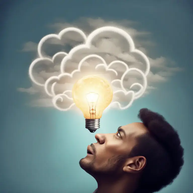 Visual representation of "that’s an idea!" - An expression of recognition or realization of a new thought or idea.