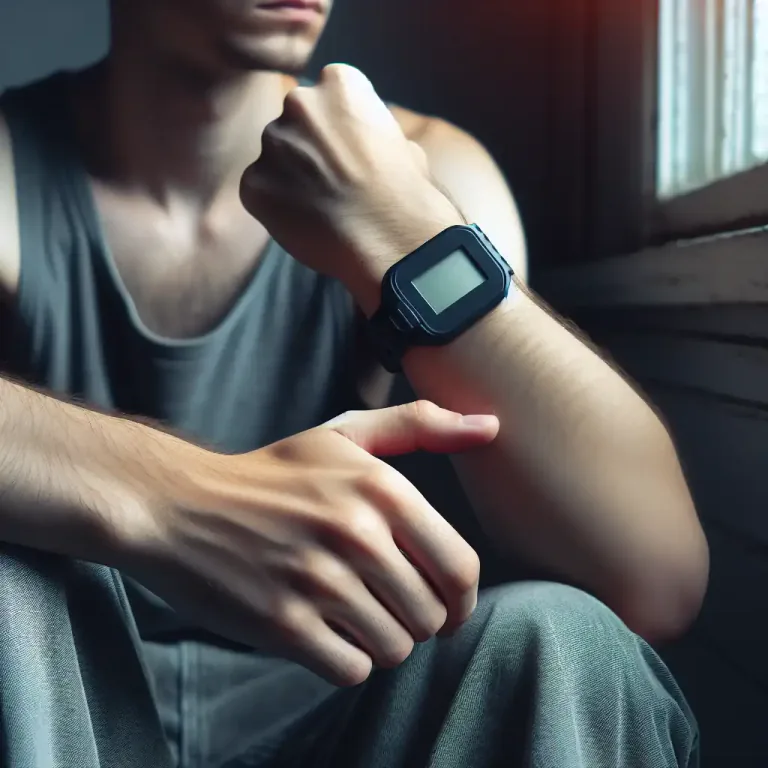 Visual representation of "bracelet" - A band or chain that is placed around a person's wrist or ankles as a form of restraint.