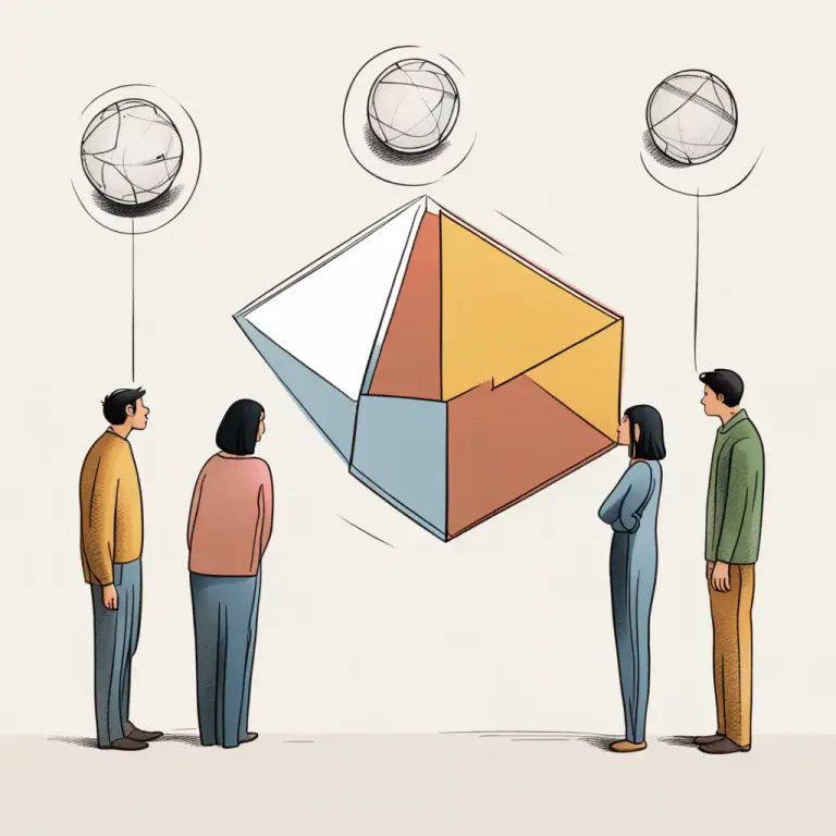 Visual representation of "angle" - A point of view or way of considering something.