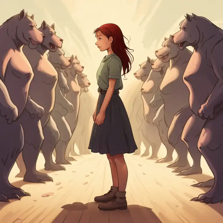 Visual representation of "gut" - Courage or determination.