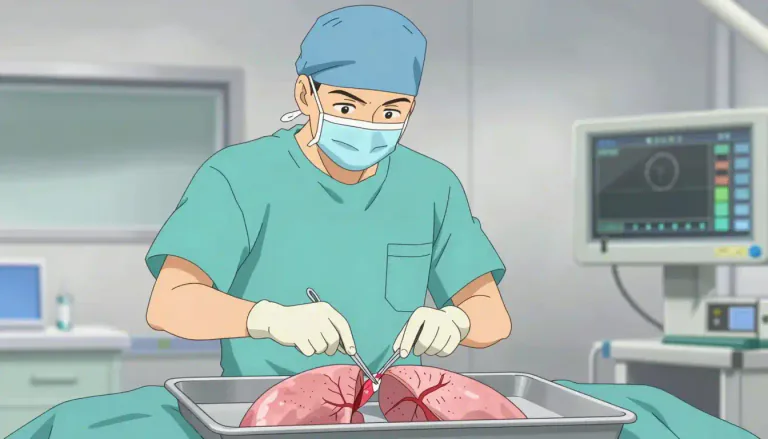 Visual representation of "resect" - To cut off or remove a part of something, especially in a medical operation.