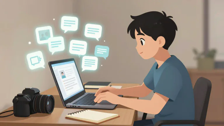 Visual representation of "blogger" - A person who writes content for a blog