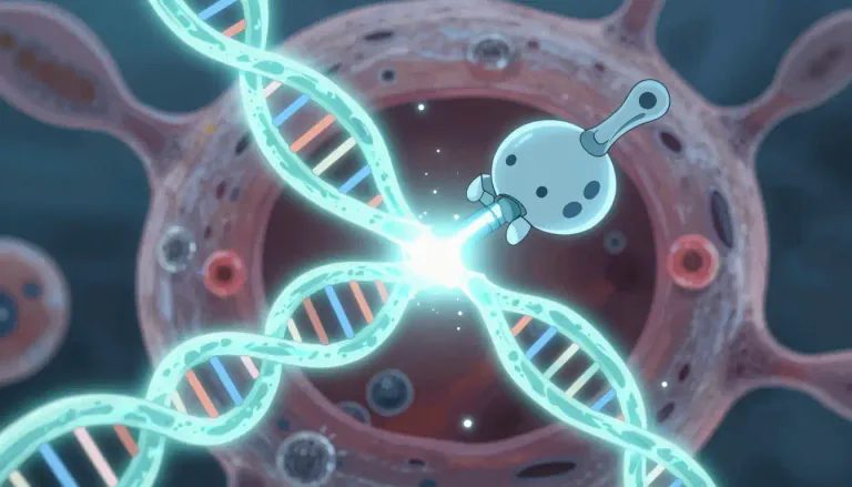 Visual representation of "ligase" - A ligase is an enzyme that catalyzes the joining of two large molecules by forming a new bond, typically in the context of DNA or RNA.