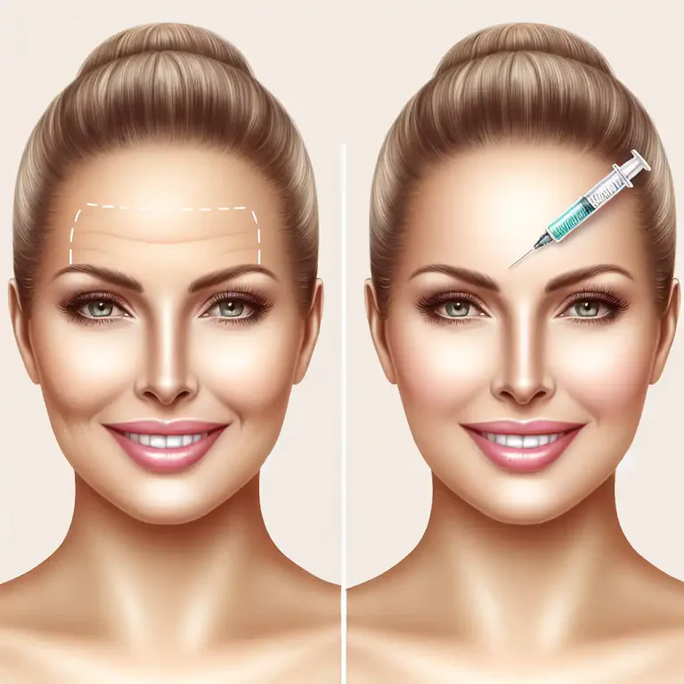 Visual representation of "botox" - A drug used by doctors or plastic surgeons in small amounts to improve appearance by reducing lines and wrinkles.