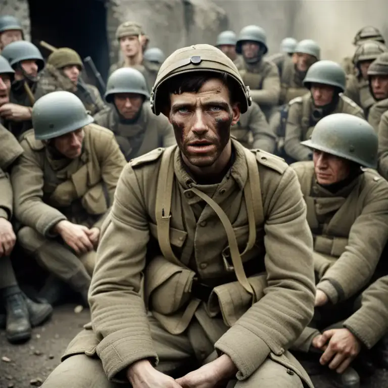 Visual representation of "prisoner" - A person who is captured and held by an enemy during war.