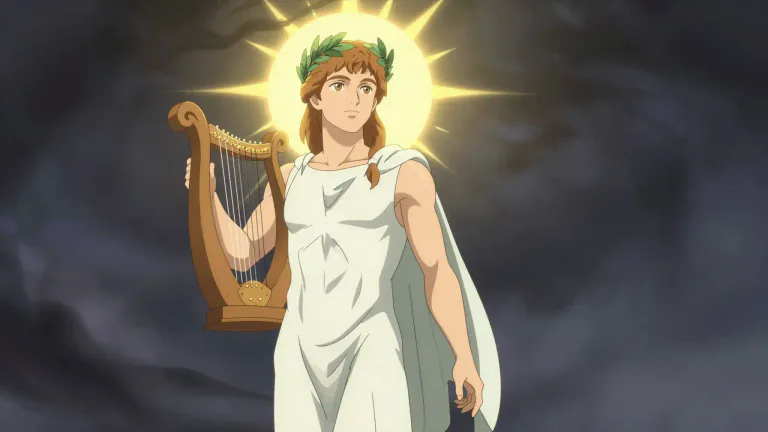 Visual representation of "apollonian" - Related to the god Apollo or his characteristics, such as calmness, harmony, or clarity.