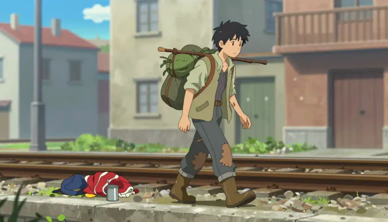 Visual representation of "hobo" - A person who travels and works little, often living on the street.