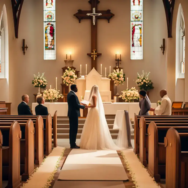 Visual representation of "marriage" - The ceremony or event where two people start their marriage