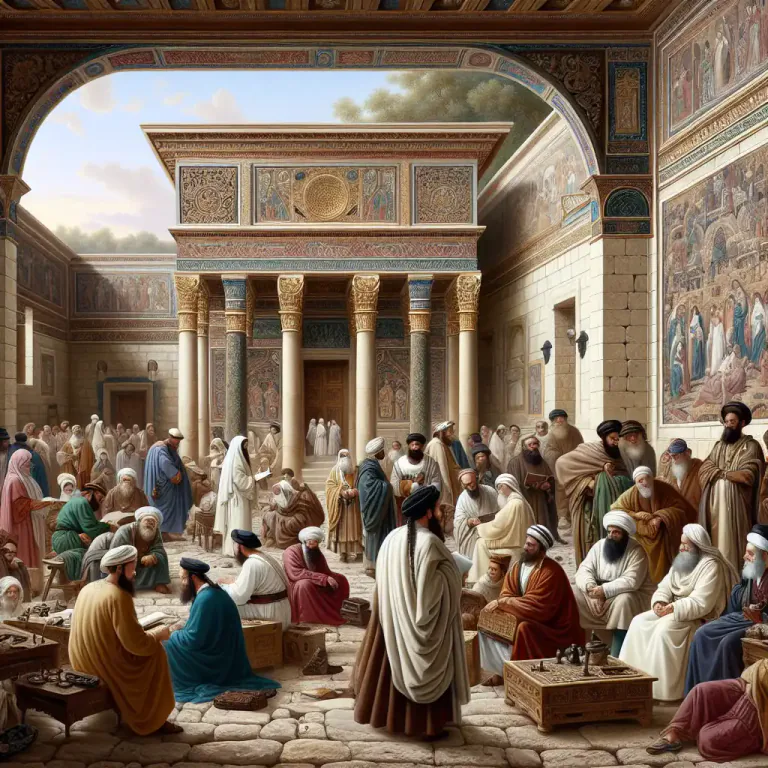 Visual representation of "judaic" - Related to ancient cultures and histories of Jews in the period of Second Temple.