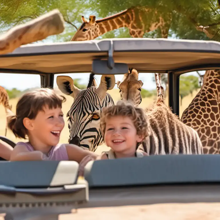 Visual representation of "safari" - A zoo where visitors drive through and observe animals whilst remaining in their cars