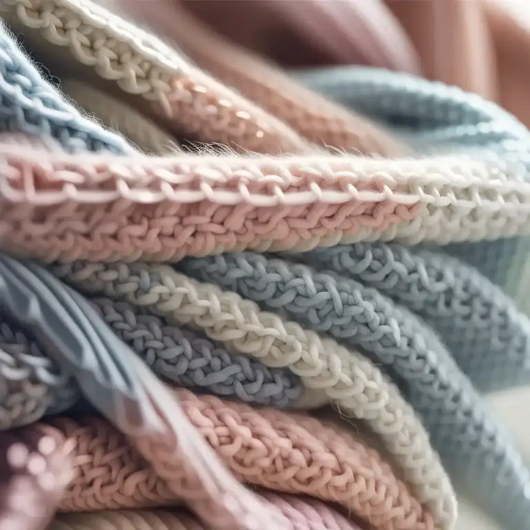 Visual representation of "knit" - A fabric made by knitting