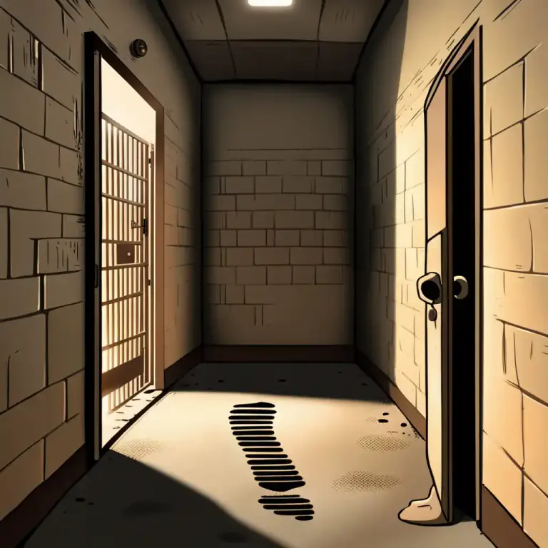 Visual representation of "at large" - Free or not confined or in the custody