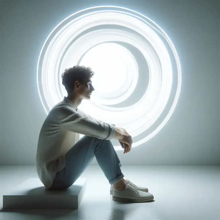 Visual representation of "centripetal" - In psychology, directed or moving inward.