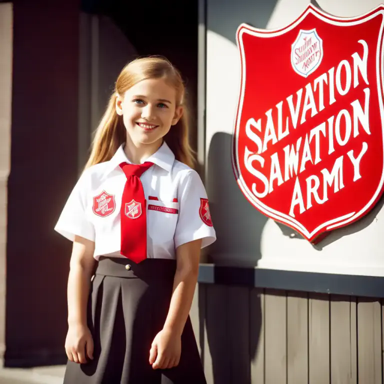 Visual representation of "sunbeam" - A member of the junior section of the Salvation Army for girls