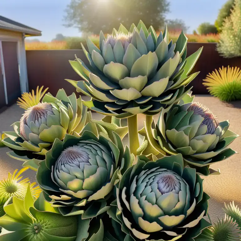 Visual representation of "artichoke" - The plant that produces these vegetables.