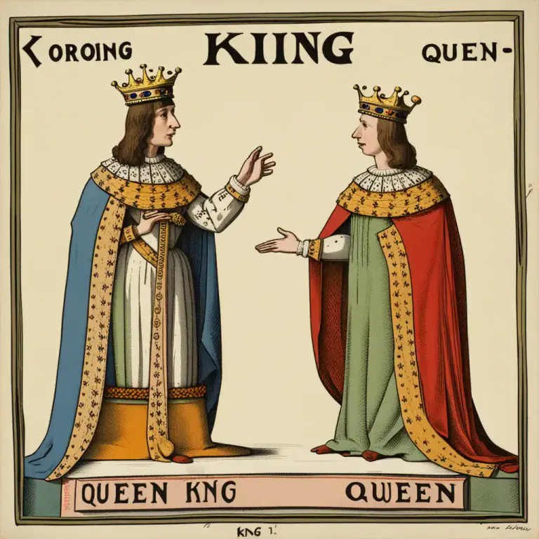 Visual representation of "cousin" - Used as a polite form of address by a king or queen for another king or queen.