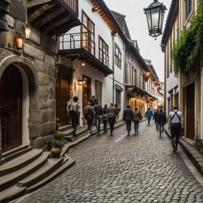 Visual representation of "gully" - A narrow passage or street between buildings.