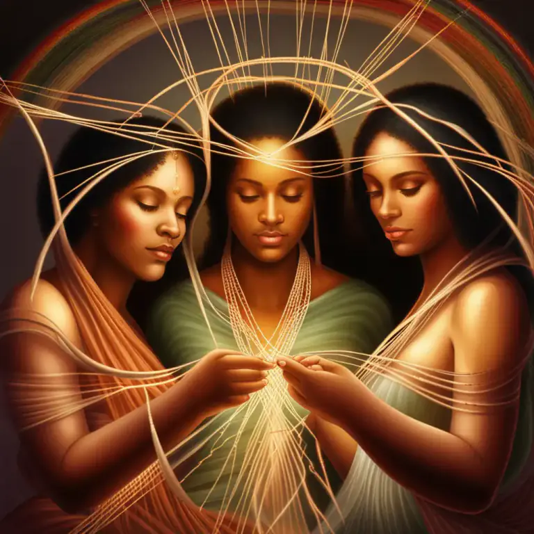 Visual representation of "fate" - One of the goddesses in ancient mythology who controlled human destinies.