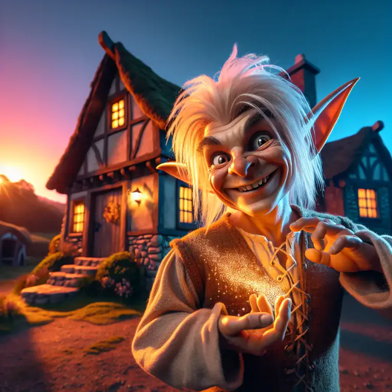 Visual representation of "hob" - An impish or playful sprite or elf from mythology and folklore.
