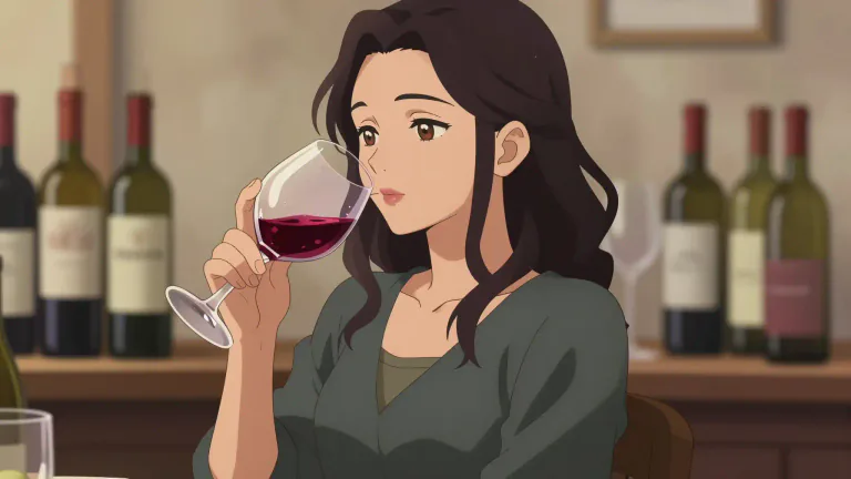 Visual representation of "oenophile" - A person who enjoys and has a strong appreciation for wine.