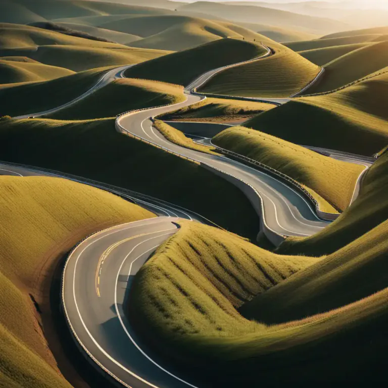 Visual representation of "cranky" - Full of bends and turns