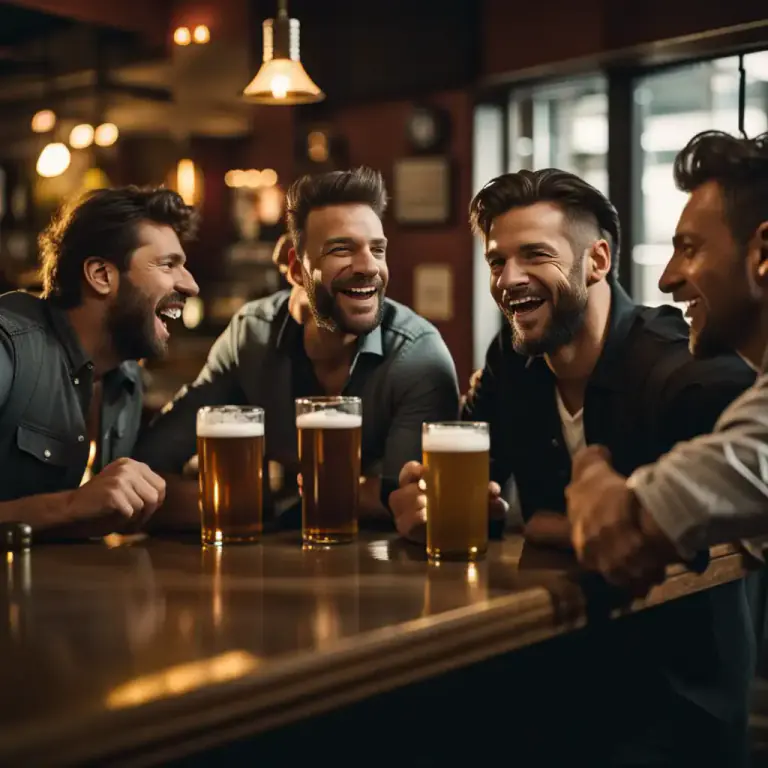 Visual representation of "tie one on" - To drink alcohol, especially in large amounts