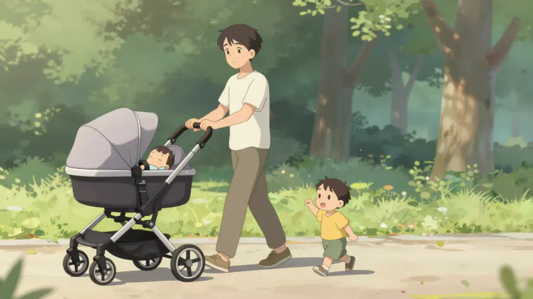 Visual representation of "buggy" - A pushchair or stroller for a baby or toddler