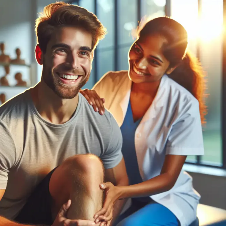 Visual representation of "rehab" - Short for rehabilitation, usually meaning physical therapy exercises