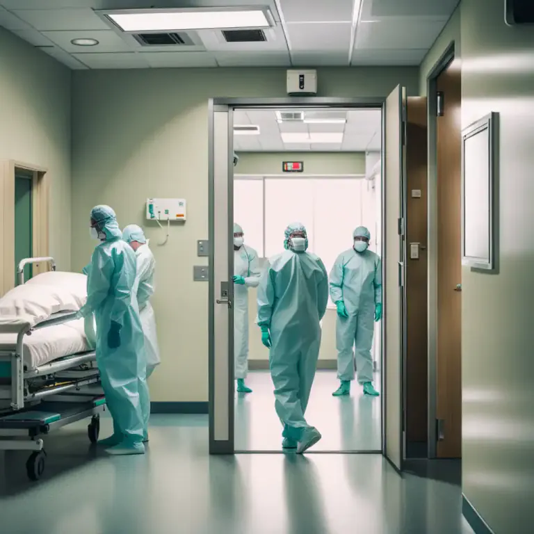 Visual representation of "quarantine" - A place where someone is kept away from others to prevent a disease from spreading