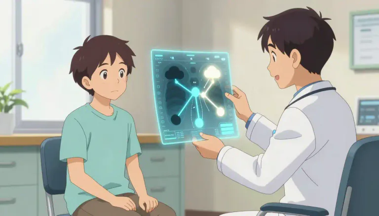 Visual representation of "prognosis" - A prediction or forecast, especially about how a disease or condition will develop in the future