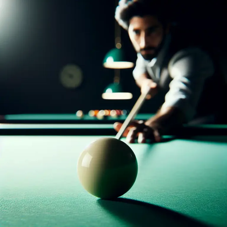 Visual representation of "english" - A type of spin given to a ball in certain games, such as pool or billiards.
