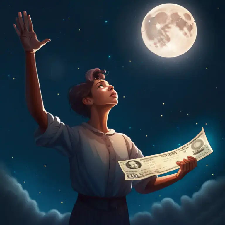 Visual representation of "ask, cry, etc. for the moon" - The phrase 'ask, cry, etc. for the moon' is used when someone wants something that is impossible or very unlikely to be obtained.