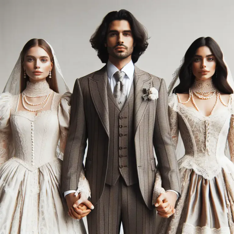 Visual representation of "polygamy" - The state or condition of having more than one spouse simultaneously.