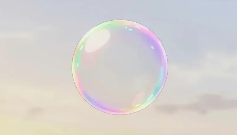 Visual representation of "bubble" - A sphere filled with air or gas