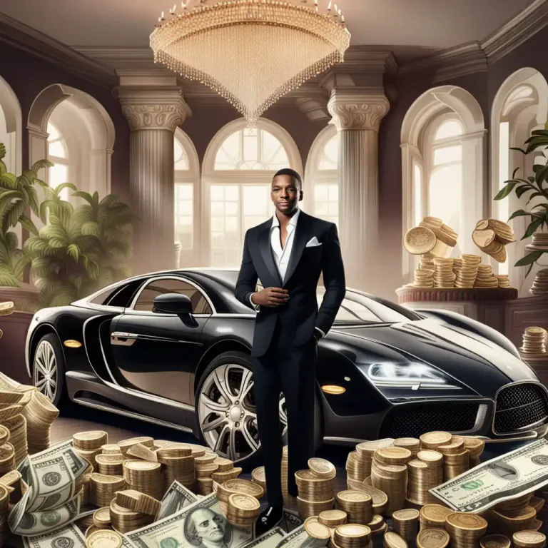 Visual representation of "abundant" - Wealthy; having a lot of money or possessions