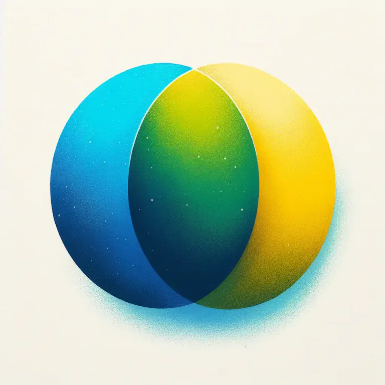 Visual representation of "disjunction" - In mathematics, disjunction is a situation where one statement from a set must be true