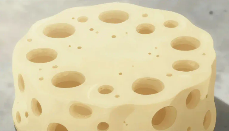 Visual representation of "spongiform" - Resembling a sponge, especially about a material or tissue