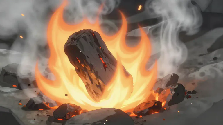 Visual representation of "combustion" - Chemical process when a substance reacts with oxygen to give heat and light