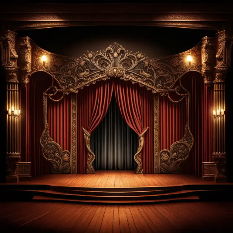 Visual representation of "scene" - The place and things used for a play, movie, etc